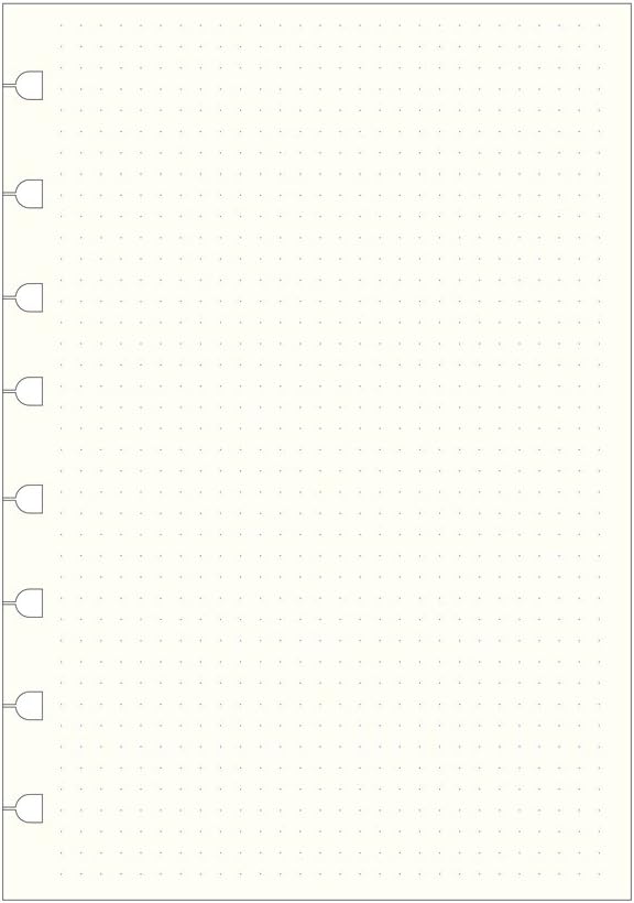 Filofax Notebooks A5 Dotted Journal Refill, Moveable, 8.25 X 5.75, 32 Cream Sheets Fits Refillable A5 Journals (B152016U)