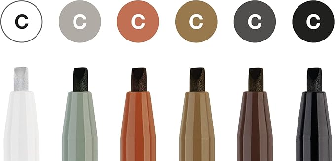 Faber-Castell 167506 Pitt Artist Pen Calligraphy Set of 6 2.5 mm Multicoloured