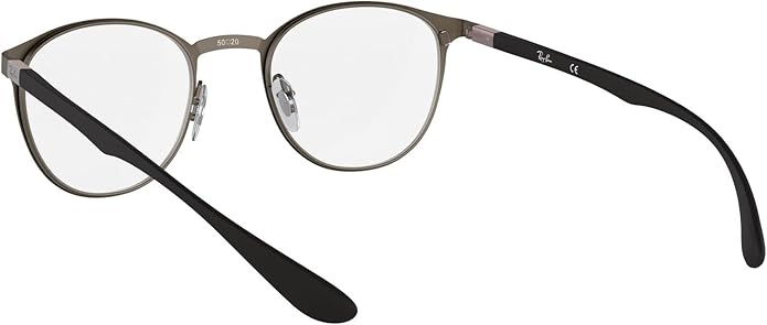 Ray-Ban Unisex Rx6355 Round Prescription Eyeglass Frames