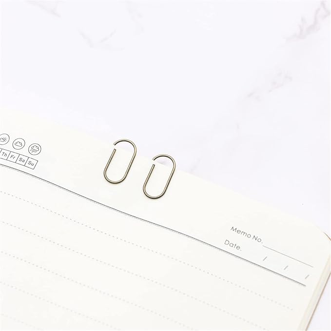 200pcs Bronze Mini Paper Clips Cute Paperclips Smooth Stainless Steel Wire Bookmarks in Tinplate Paper Clips Dispenser Holders for Desk Accessories Organizers (Simple Mini Fat Style, Bronze)
