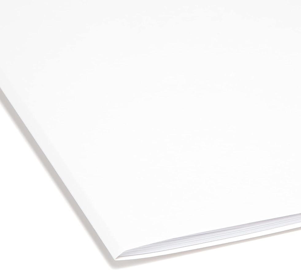 Smead File Folder, Reinforced 1/3-Cut Tab, Letter Size, White, 100 per Box (12834)