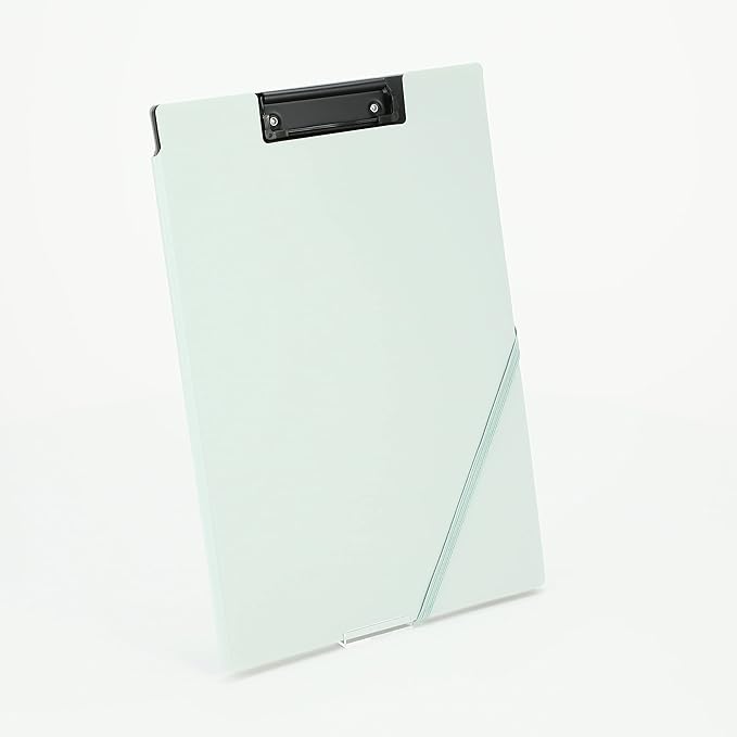 Kokuyo Clipboard with Storage, Green A4 Clipboard Folder with Versatile Storage Cover. Organizing Documents with Elastic Band, Nursing Profile Holder for Dual Storage with Pen Slot. (Joha-MC50G)