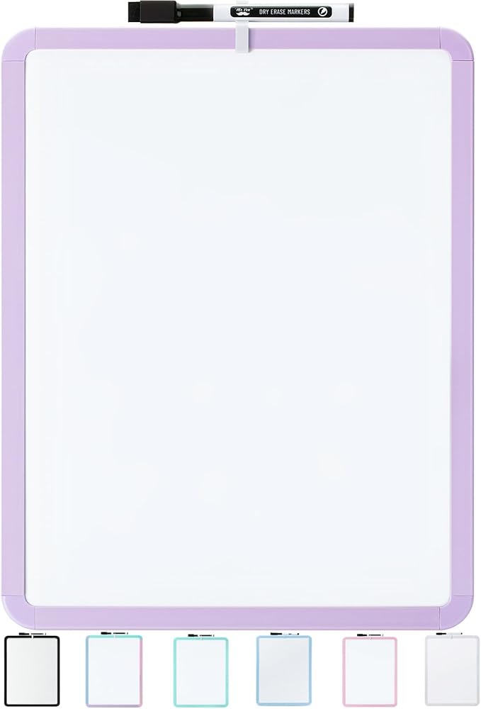 Mr. Pen- Dry Erase Board, 14” x 11” with a Black Dry Erase Marker, Small Mini White Board for Students