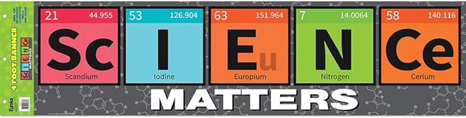 Eureka ''Science Matters'' Periodic Table Classroom Decoration Banner, 45'' x 12''