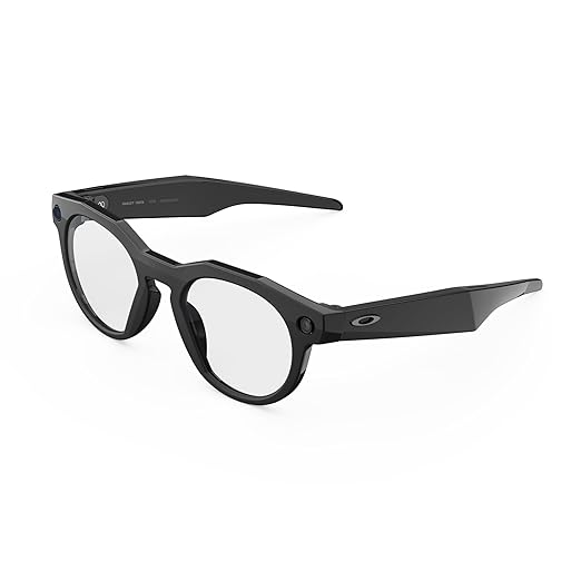 Oakley Meta HSTN, Black | Smart AI Glasses for Men, Women — Performance for Sports, Athletes — Camera, Audio, Video — 8 Hour Battery — 3K HD Resolution — Clear Lenses