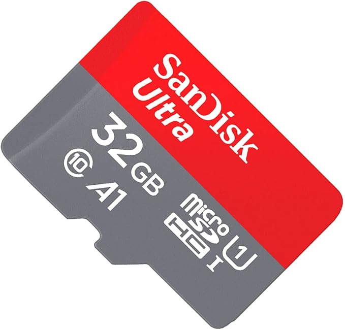 SanDisk 32GB Ultra microSDHC UHS-I Memory Card with Adapter - 98MB/s, C10, U1, Full HD, A1, Micro SD Card - SDSQUAR-032G-GN6MA