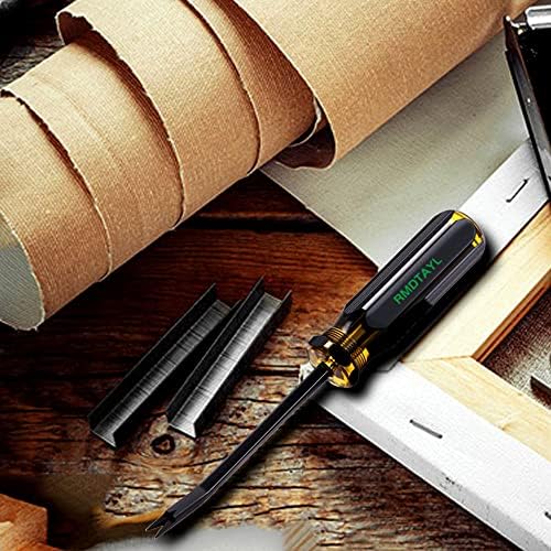 Staple Remover,Heavy Duty Upholstery Staple Remover,Construction Staple Puller Tack Lifter Tool for Removing Nails,Staples,and Tacks for Carpet,Furniture,Floor,Photo Frame,Wooden