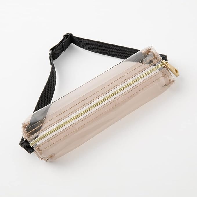 DESIGNPHIL Midori 41827006 Pen Case, Book Band Pen Case, Transparent Sepia for B6-A5