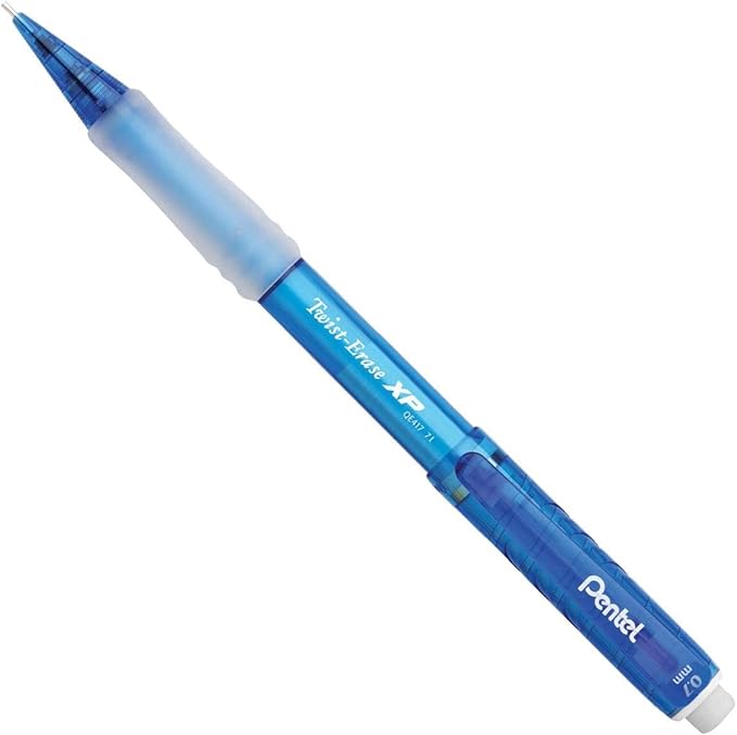 Pentel Twist-Erase Express Mechanical Pencil, (0.7mm), Medium Line, Assorted Fashion Colors, Pack of 5 (QE417FBP5M)