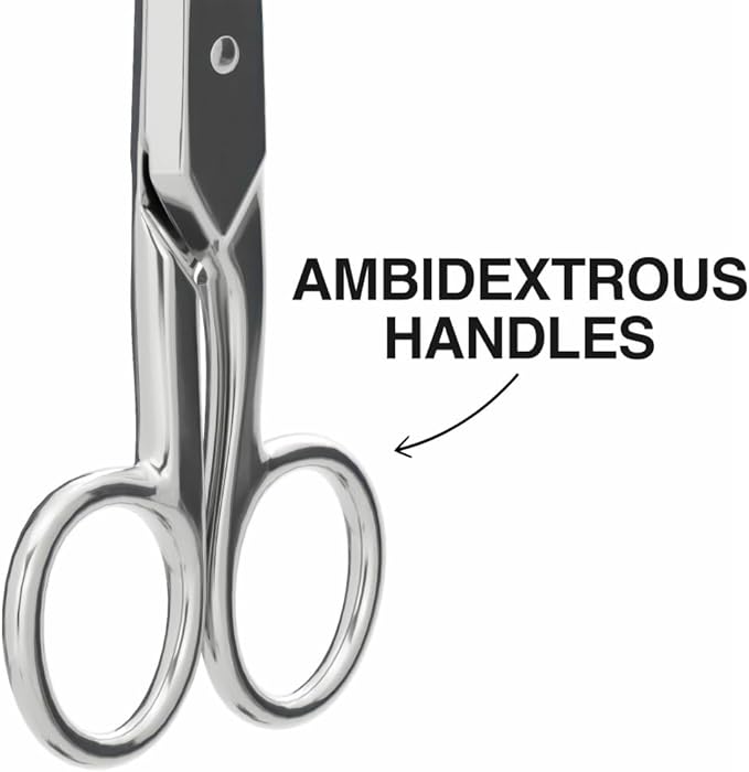 Klein Tools 2100-9 Stainless Steel Electrician Scissors, Made in USA, 5.25-Inch Free-Fall Handle Snips, Stripping Notches, Non-Slip Serrated Blade