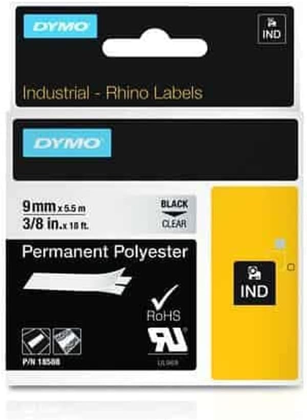 DYMO 3/8" Clear Permanent Pol
