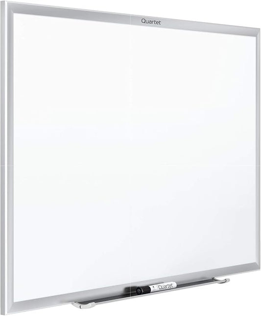 Quartet Magnetic Dry Erase White Board, 36"W x 24"H Whiteboard, Nano-Clean Surface Resists Ink Stains, Silver Aluminum Frame (SM533)