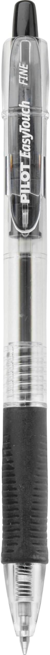 PILOT EasyTouch Refillable & Retractable Ballpoint Pens, Fine Point, Black Ink, 12-Pack (32210)