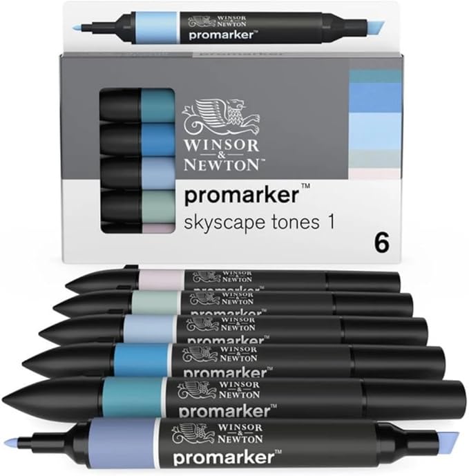 Winsor & Newton ProMarker Set, 6 Count, Skyscape