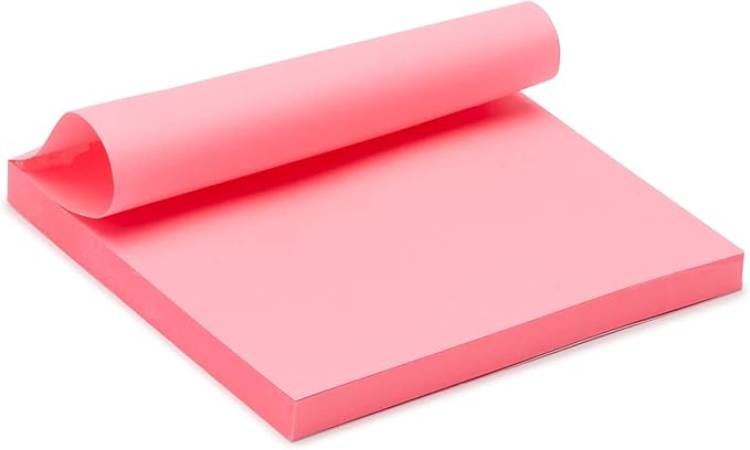Amazon Basics Square Sticky Notes for Organizing, Reminders, To Do Lists, Clean Removal, 3"x3", 24-Pack, Assorted Colors