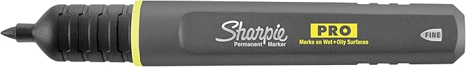 Sharpie Pro Permanent Markers, Fine Point, Assorted Colors, 4 Count - Built Jobsite Tough, Durable, Rugged, Anti-Roll