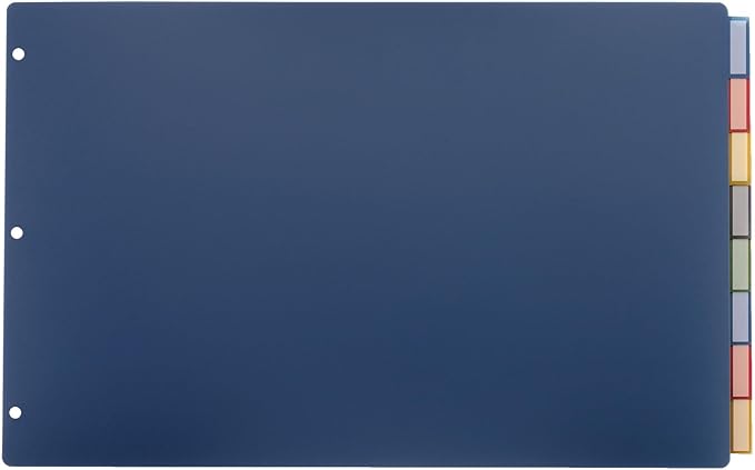 Cardinal 8 Tab Binder Dividers for 11 x 17 Inch Binders, Multi-Color (84803)