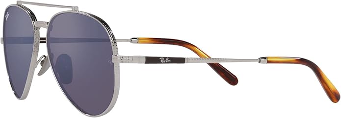 Ray-Ban Unisex Rb8225 Aviator Titanium Aviator Sunglasses