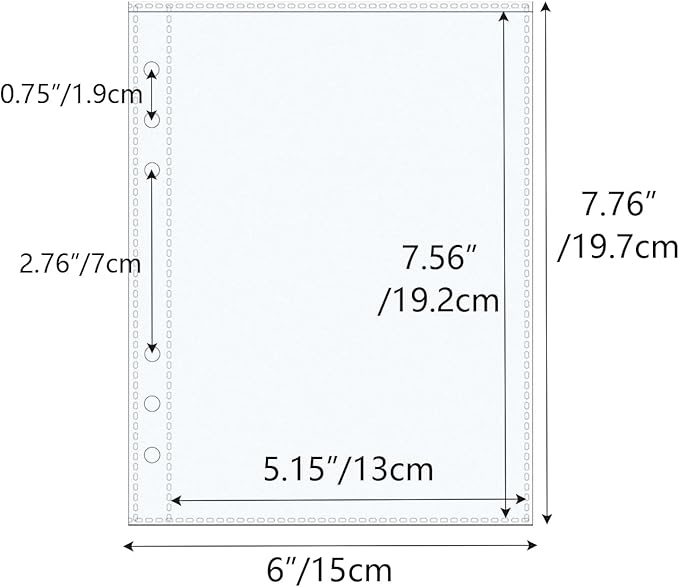 20 A5 Binder 2 Pocket Sheet Protectors Clear Binder Sleeves 4" X 5" Paper Protectors for 6 Ring Binder Notebook Organizer (A5 1 Pocket)