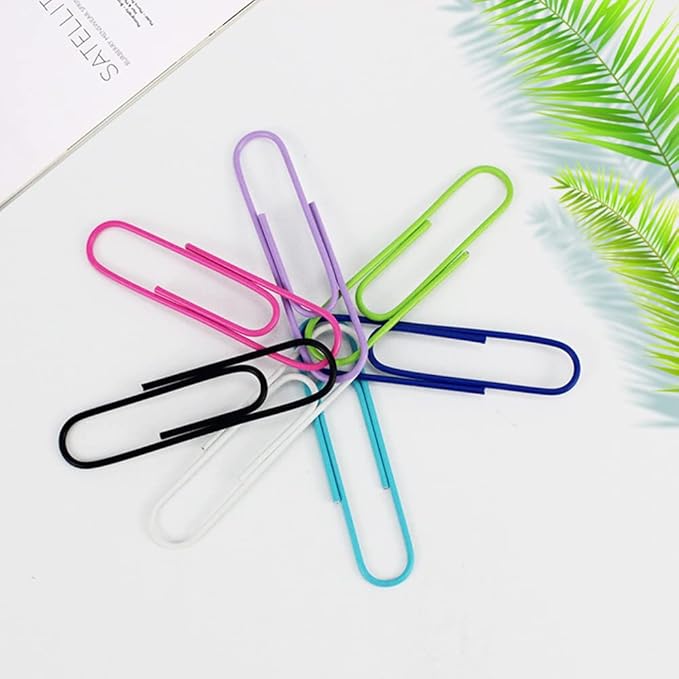 Paper Clips,4 Inch 100mm 48 PCS, Jumbo Size,Assorted Color Paper Clips for Office School and Personal Use