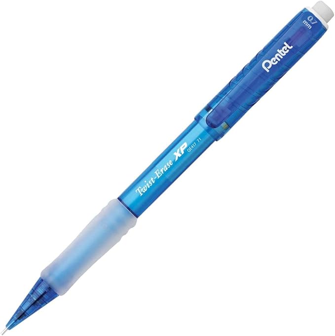 Pentel Twist-Erase Express Mechanical Pencil, (0.7mm), Medium Line, Assorted Fashion Colors, Pack of 5 (QE417FBP5M)