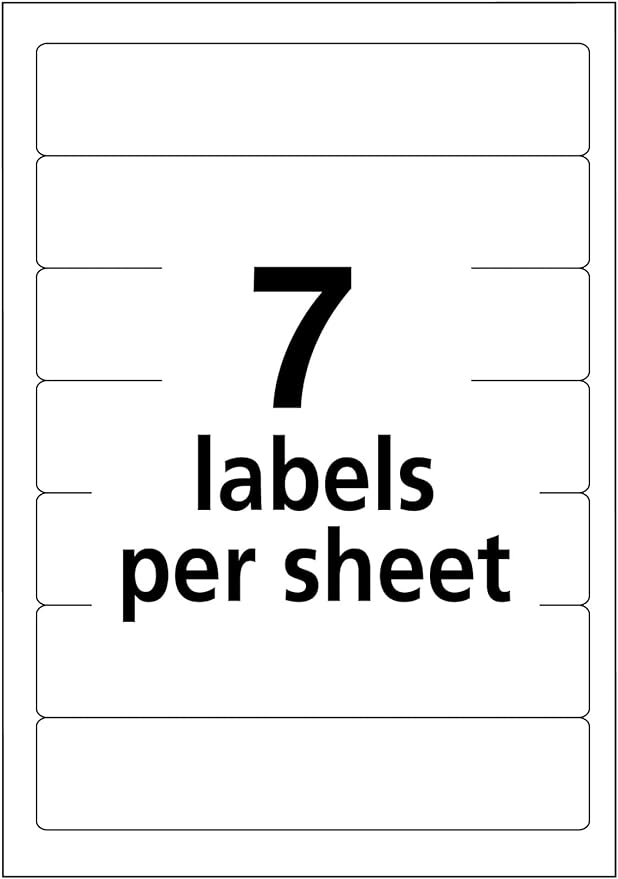 Avery File Folder Labels on 4" x 6" Sheets, Easy Peel, Assorted, Print & Handwrite, 2/3" x 3-7/16", 252 Labels (5215)