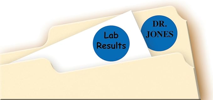 Avery Print/Write Self-Adhesive Removable Labels, 0.75 Inch Diameter, Dark Blue, 1,008 per Pack (5469)