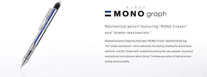 Tombow Mechanical Pencil, Monograph 0.5mm, Neon Green (DPA-134E)