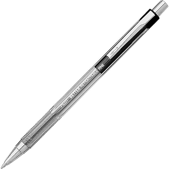 PILOT Pen 30000 The Better Ball Point Pen Refillable & Retractable Ballpoint Pens, Fine Point, Black Ink, 12-Pack
