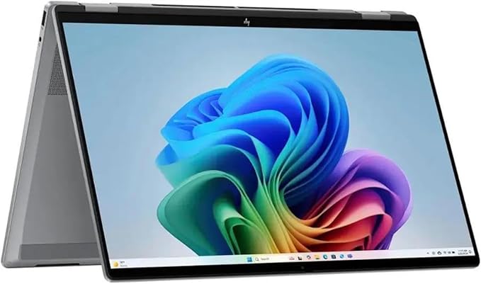 HP OmniBook X Flip 2-in-1 16" FHD+ Touch Screen Laptop |AMD Ryzen AI 5 340|AMD Radeon 840M | Copilot|Backlit|Meteor Silver| 16GB RAM DDR5 | 512GB SSD |Windows 11 Home|Bundle with Laptop Stand
