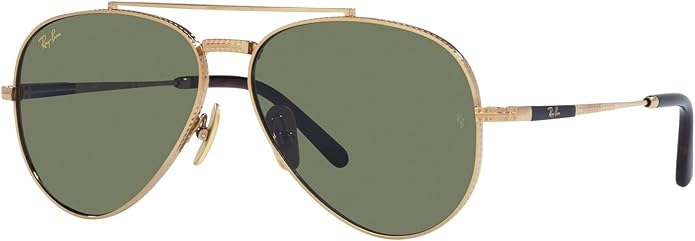 Ray-Ban Unisex Rb8225 Aviator Titanium Aviator Sunglasses
