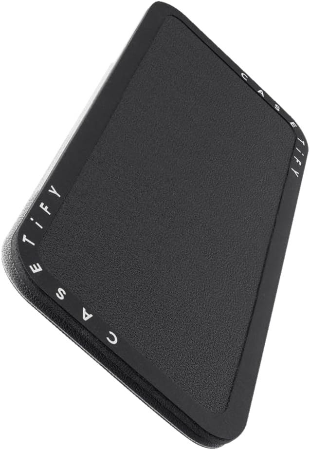 CASETiFY Snappy Laptop Phone Mount [Compatible with Magsafe] - Work & Peace - Black/Beige