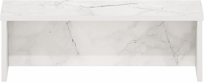 Furinno Helena Kitchen Counter Stackable Organizer Shelf, Set of 1, 18-Inch, Marble White