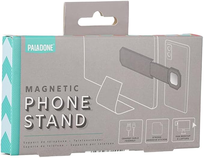 Paladone Magnetic Phone Stand - Side Mount Phone Holder & Screen Extender for Desktop Computer Monitor or Laptop - Practical Tech Desk Accessory