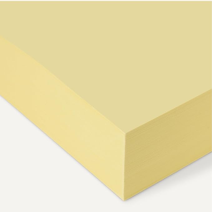 Amazon Basics 30% Recycled Color Copy Paper, 8.5" x 11", 20lb, 500 Sheets, Pastel Canary