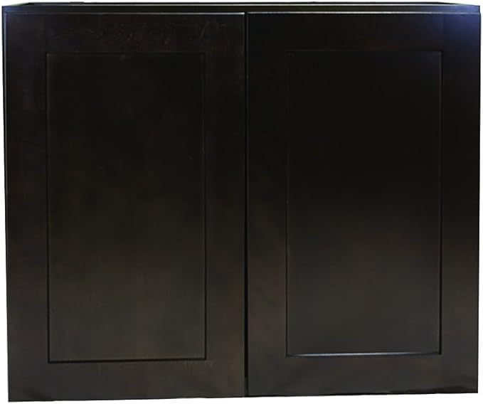 Design House Brookings Shaker Fully Assembled Wall Kitchen Cabinet W3336, 33 W x 12 D x 36 H, Brown, Solid Wood, Design House, 569038