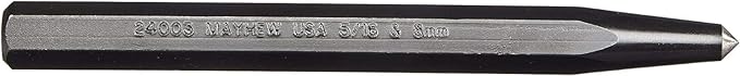 Mayhew Tools 24003 Center Punch, 5/16" - 8mm x 6", Black Oxide Finish