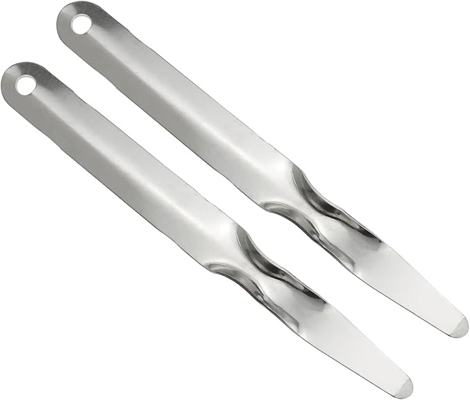 E-outstanding 2PCS Stainless Steel Flat Staplers Puller, Staple Remover Tools, Stainless Steel Crowbar Nail Lifter for Office Home Business
