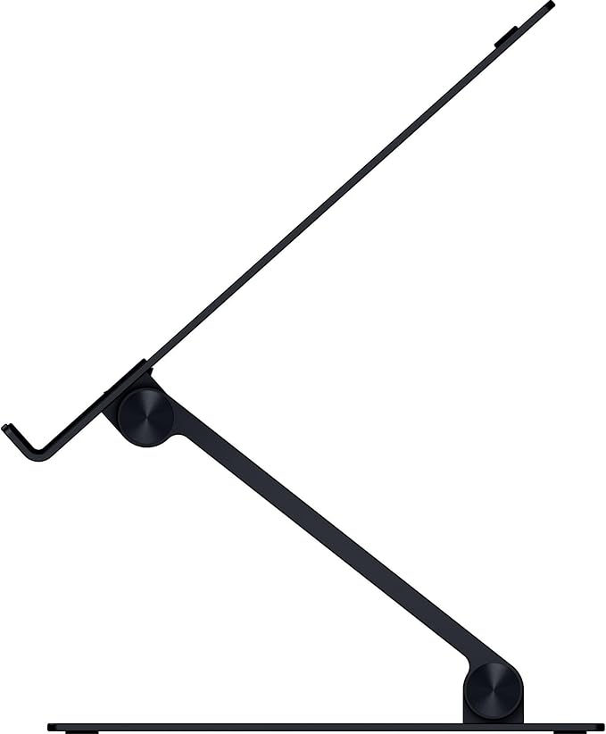 Razer Adjustable Laptop Stand - Ergonomic Height-Adjustable Laptop Stand for Laptops up to 18 Inches (Height- and Tilt-Adjustable, Robust Aluminium, Ventilated Design) Black