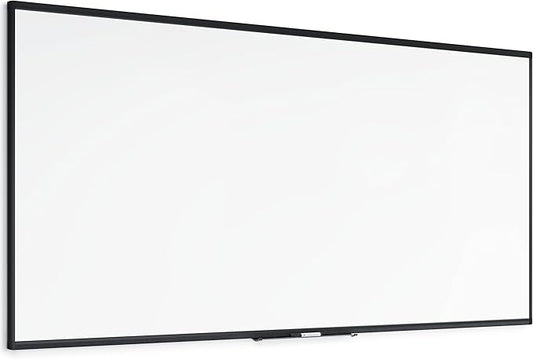 U Brands PINIT Magnetic Dry Erase White Board with Pin Strips, Black Aluminum Frame with Black Cork Strips Across The Top and Bottom (96" W x 48" H)