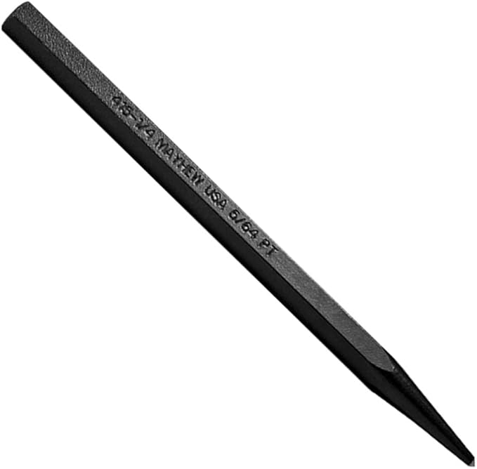 Mayhew Tools 24006 Center Punch, 5/64" - 2 mm x 4", Black Oxide Finish