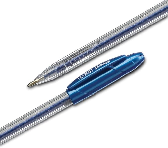 linc Shine Glitter Gel Pen, 10 CT Assorted | 1.0mm Medium Tip Size, Contoured Grip, Broad for Thick Vibrant Lines, Stocking Stuffer