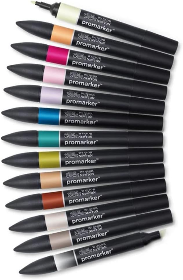 Winsor & Newton ProMarker Set, 12 Count, Manga Romance
