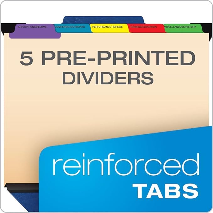 Pendaflex Employee/Personnel Folders, Blue (SER-2-BL)