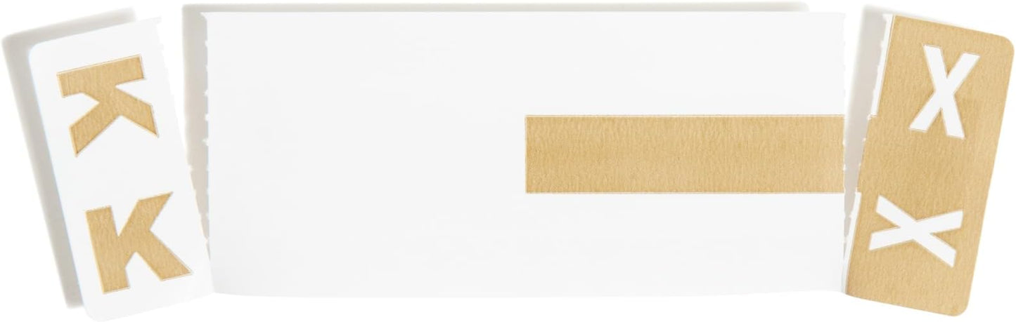 Smead AlphaZ NCC Color-Coded Label, K&X, Label Sheet, Light Brown, 100 Labels per Pack (67162)