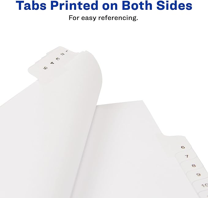 Avery 1-25 Legal Exhibit Dividers for 3 Ring Binders, 25-Tab Sets, Allstate Style, 1 Binder Divider Set (01701)