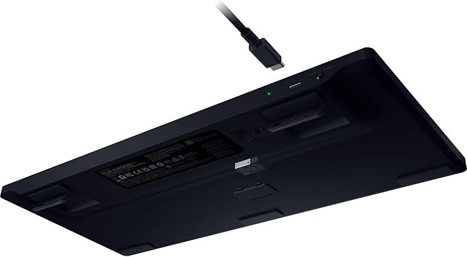 Razer BlackWidow V4 Low Profile TKL HyperSpeed Wireless Gaming Keyboard: Yellow Mechanical Switches - 2.4GHz Wireless & Bluetooth - Multi-Function Roller - 3 Control Buttons - Long Battery Life