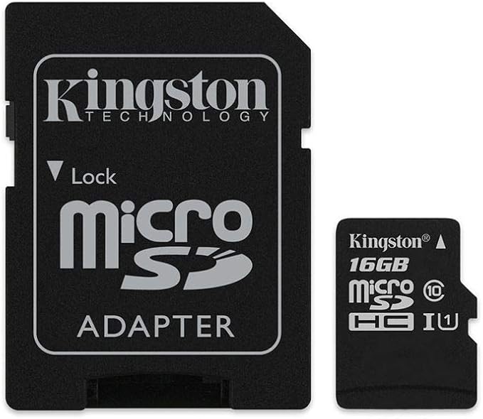 Kingston 16 GB Class 4 MicroSDHC Flash Card with SD Adapter SDC4/16GB