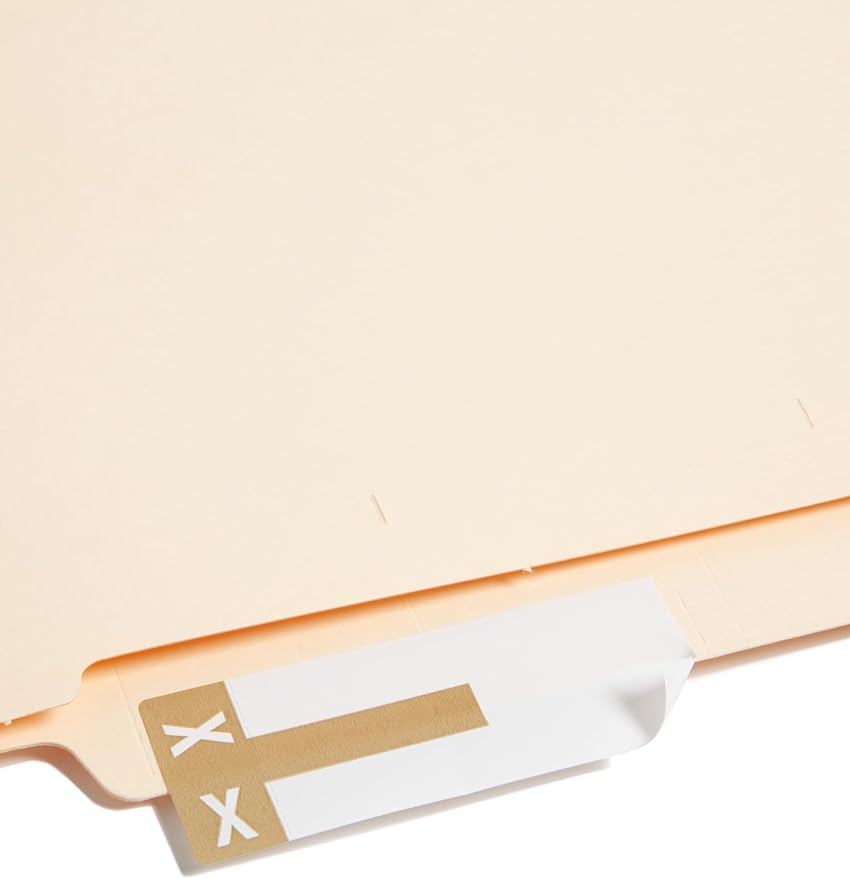 Smead AlphaZ NCC Color-Coded Label, K&X, Label Sheet, Light Brown, 100 Labels per Pack (67162)