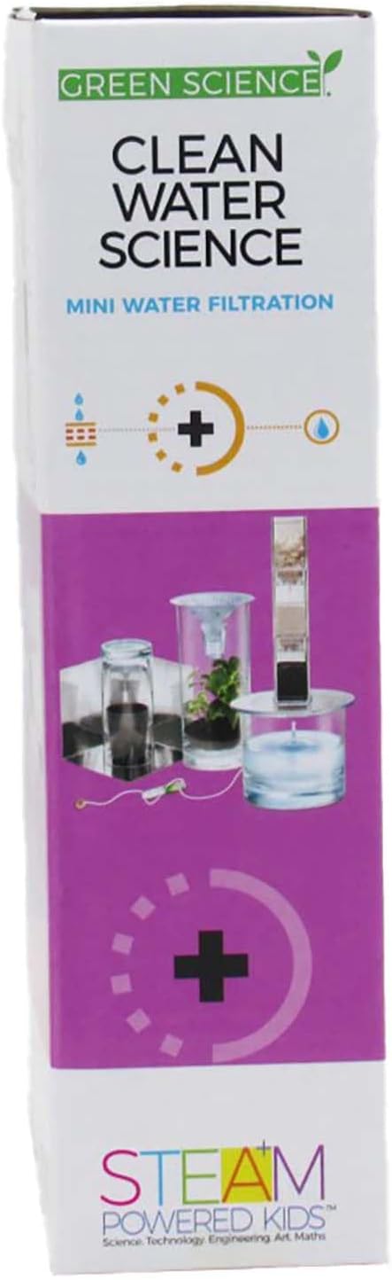 4M: Green Science: Clean Water Science - DIY Mini Water Filtration & Desalination Plant Kit, Solar Powered, STEM Experiment Activity, Kids Ages 5+